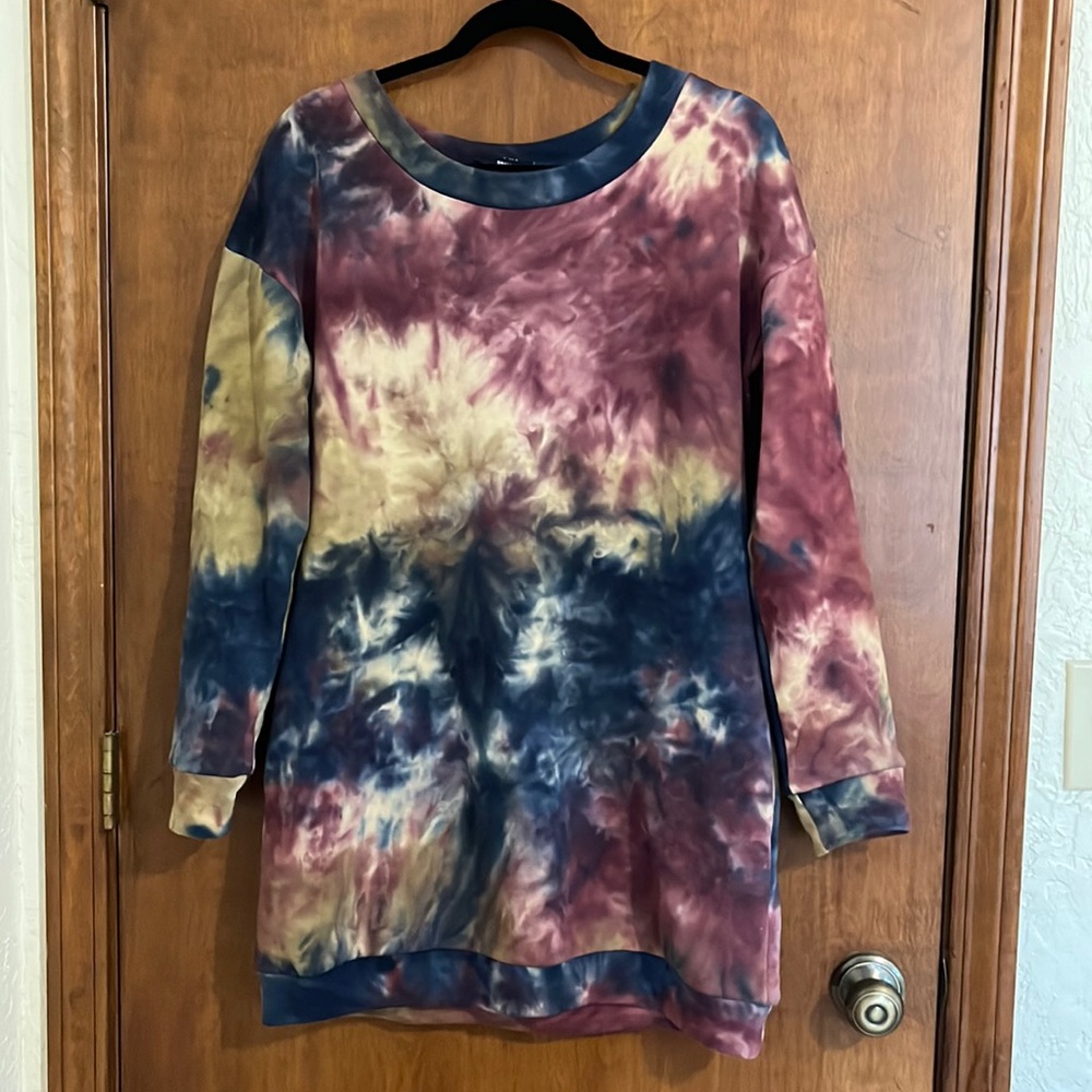 Tie die shirt dress